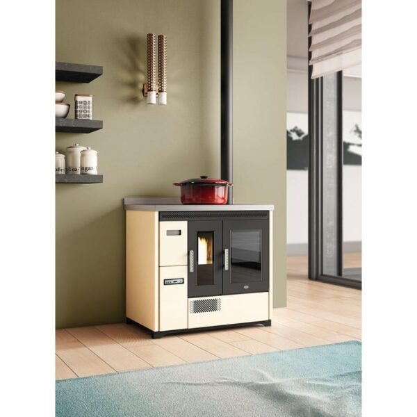 Cuisinière à granulés avec four ventilé – EVA CALOR Enrica 9 kW