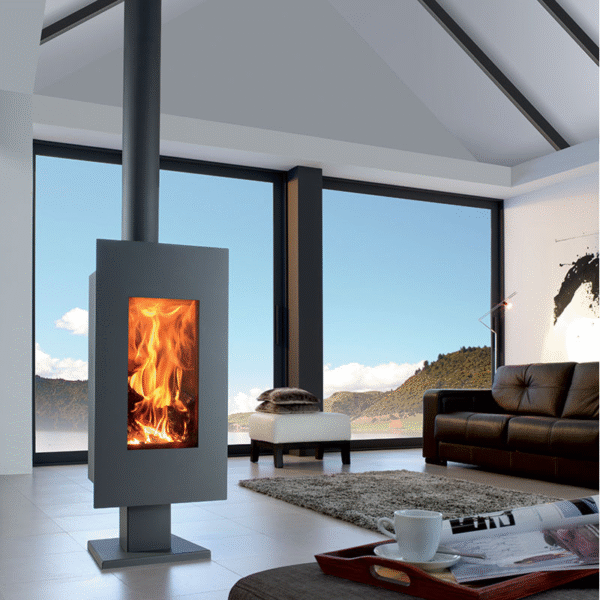 Poêle à bois étanche avec prise d’air externe – PANADERO Osaka 8 kW – DESIGN CONTEMPORAIN – FOYER RACCORDABLE