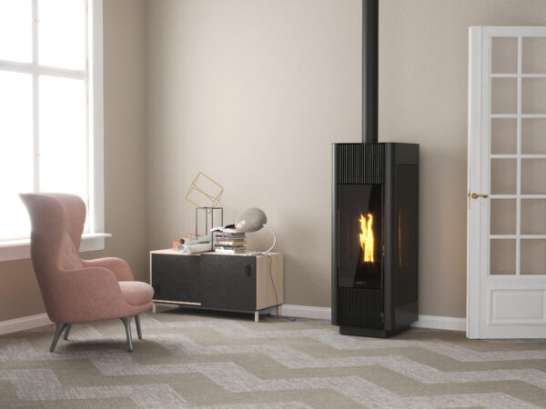 Poêle à granulés sans électricité PHENIX 10 kW Noir