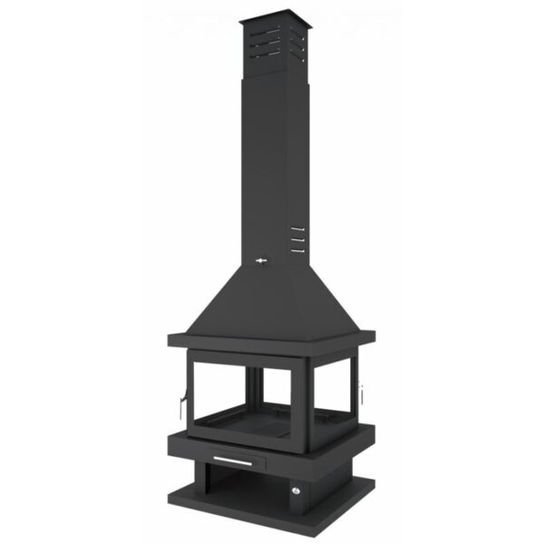Poêle à bois cheminée 4 faces – FIREMATIC Kingston 10 à 13 kW