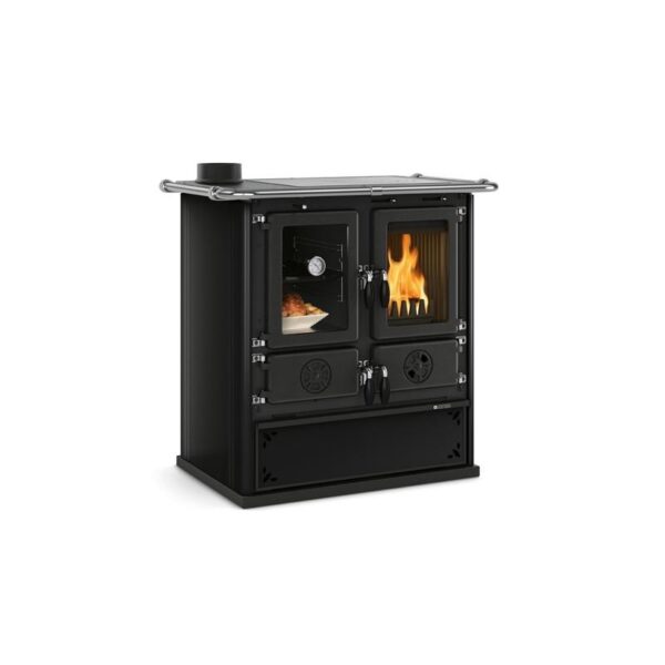 Cuisinière à bois raccordable – LA NORDICA Rosetta Sinistra 5.0 Steel 7.9 kW