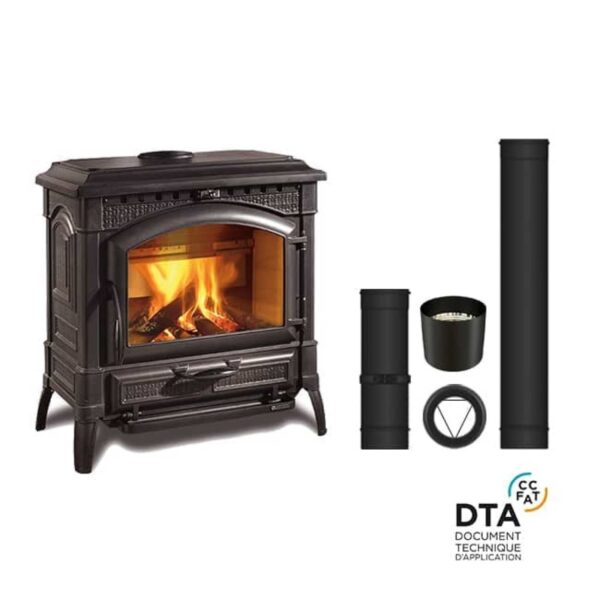 Pack poêle à bois bouilleur TermoIsotta DSA Sortie dessus 19kW
