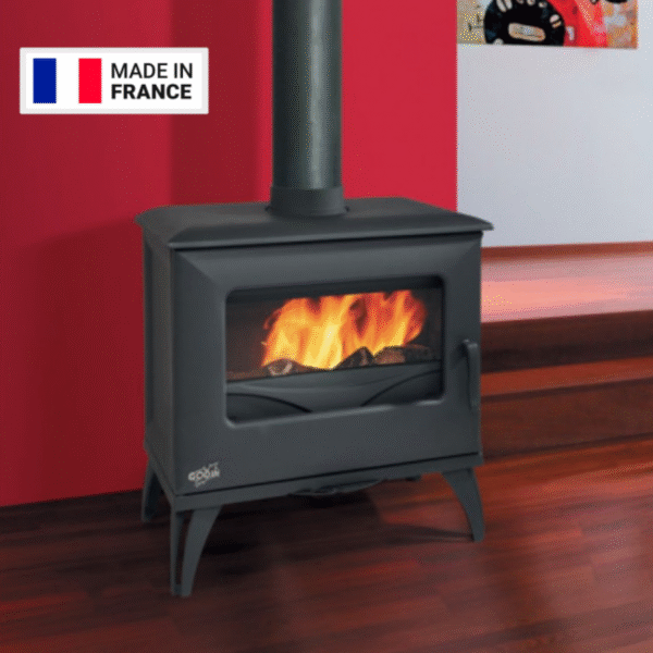 Pack poêle à bois Cube Godin Sortie dessus 8kW