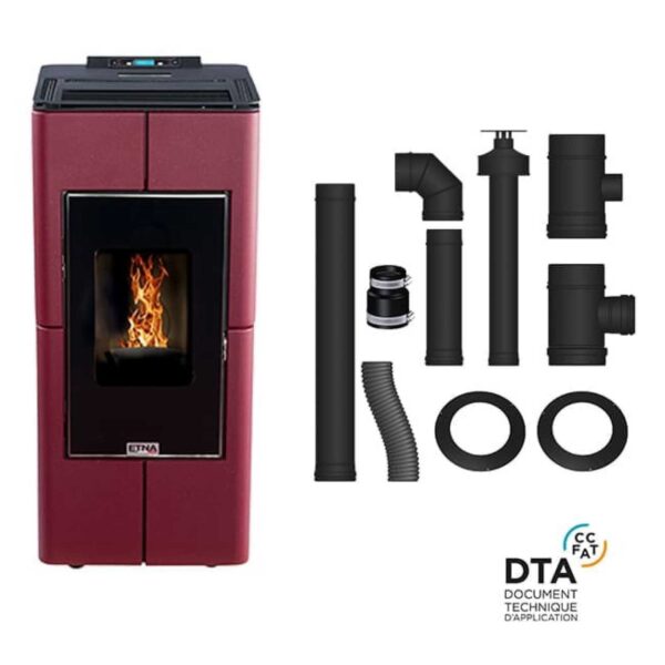 Pack poêle à granulés étanche canalisable Tendenza + Kit d’installation ventouse 12kW