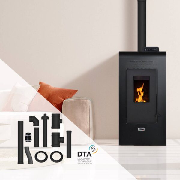 Pack poêle à granulés étanche Vulcano – Pack complet Bofill 9kW