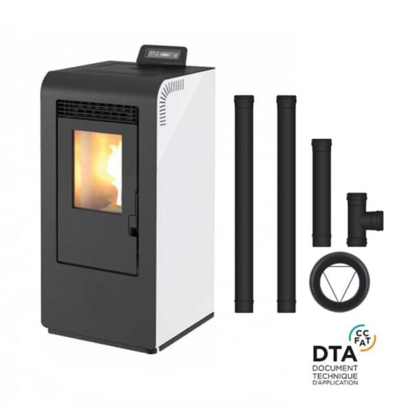 Pack poêle à granulés Giulia Evo + Kit d’installation sortie arrière 6kW