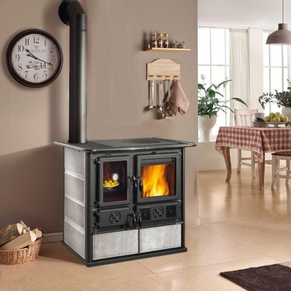 Cuisinière à bois Rosa Sinistra Reverse Pierre Naturelle 9.4kW